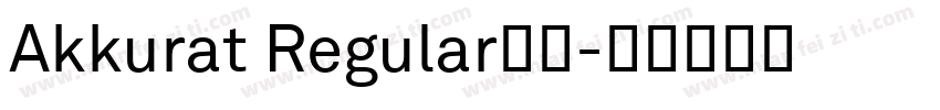 Akkurat Regular字体字体转换